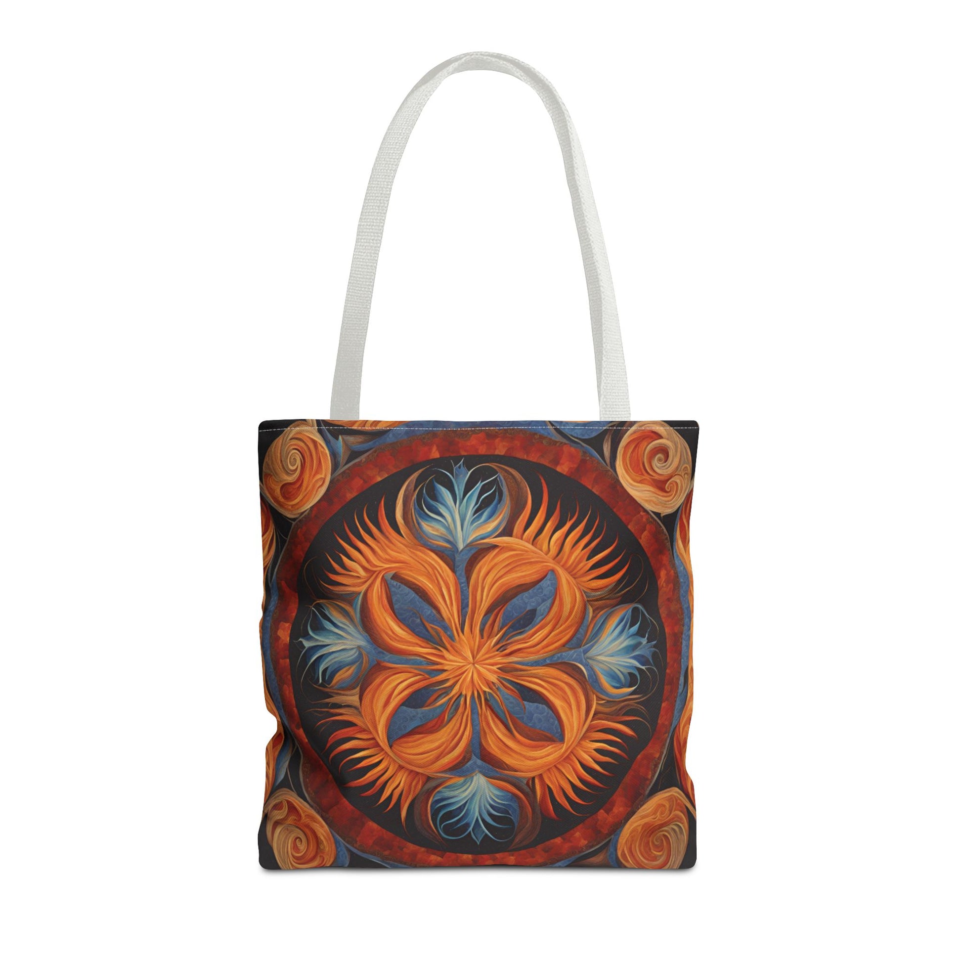 Vibrant Floral Tote Bag, Bohemian Style Handbag, Eco-Friendly Shopping Bag, Art Inspired Gift, Summer Festival Accessory - Divine Mystic Moons