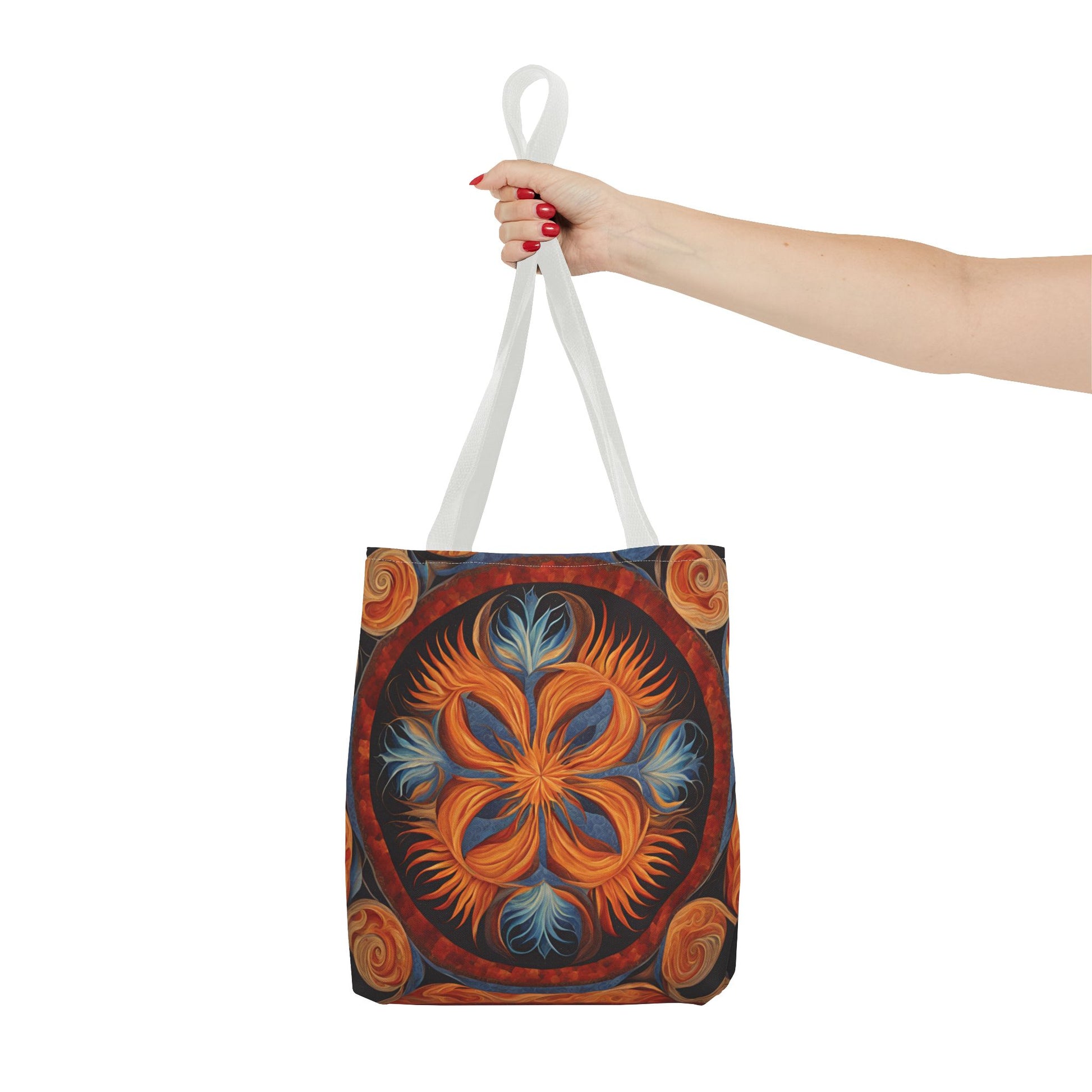 Vibrant Floral Tote Bag, Bohemian Style Handbag, Eco-Friendly Shopping Bag, Art Inspired Gift, Summer Festival Accessory - Divine Mystic Moons