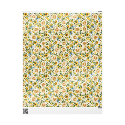Litha Sunflower & Solstice Wheel Wrapping Paper