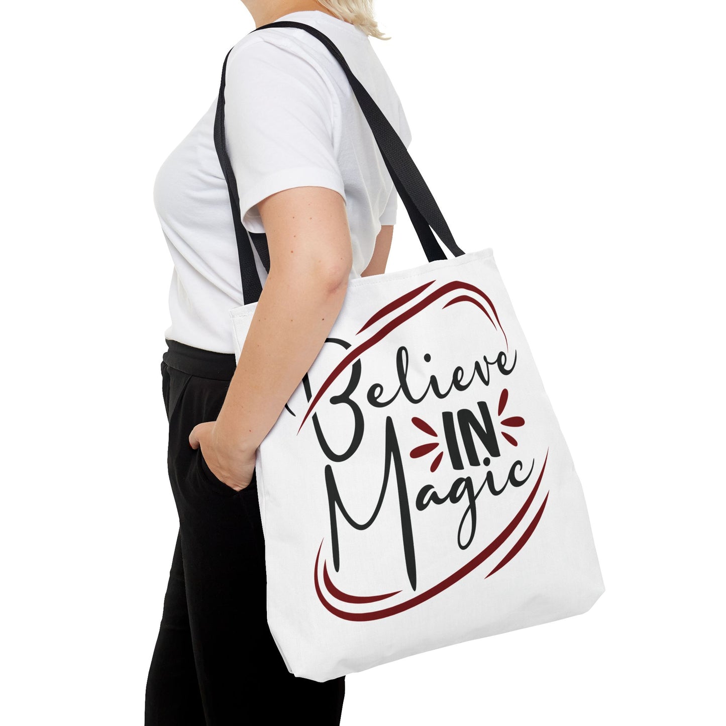 Believe in Magic Tote Bag | Inspirational Tote, Gift for Dreamers, Everyday Carry, Eco-Friendly Bag, Magic Lovers - Divine Mystic Moons