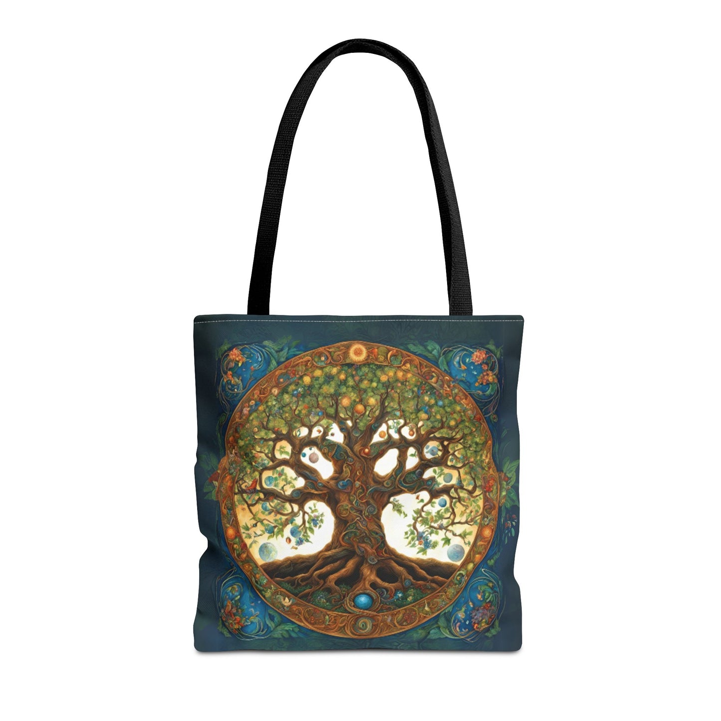 Tree of Life Witches Tote Bag - Witchy Witchcraft Wicca Eco-Friendly Shopper, Spell Book Accessories, Halloween Gift, Reusable - Divine Mystic Moons