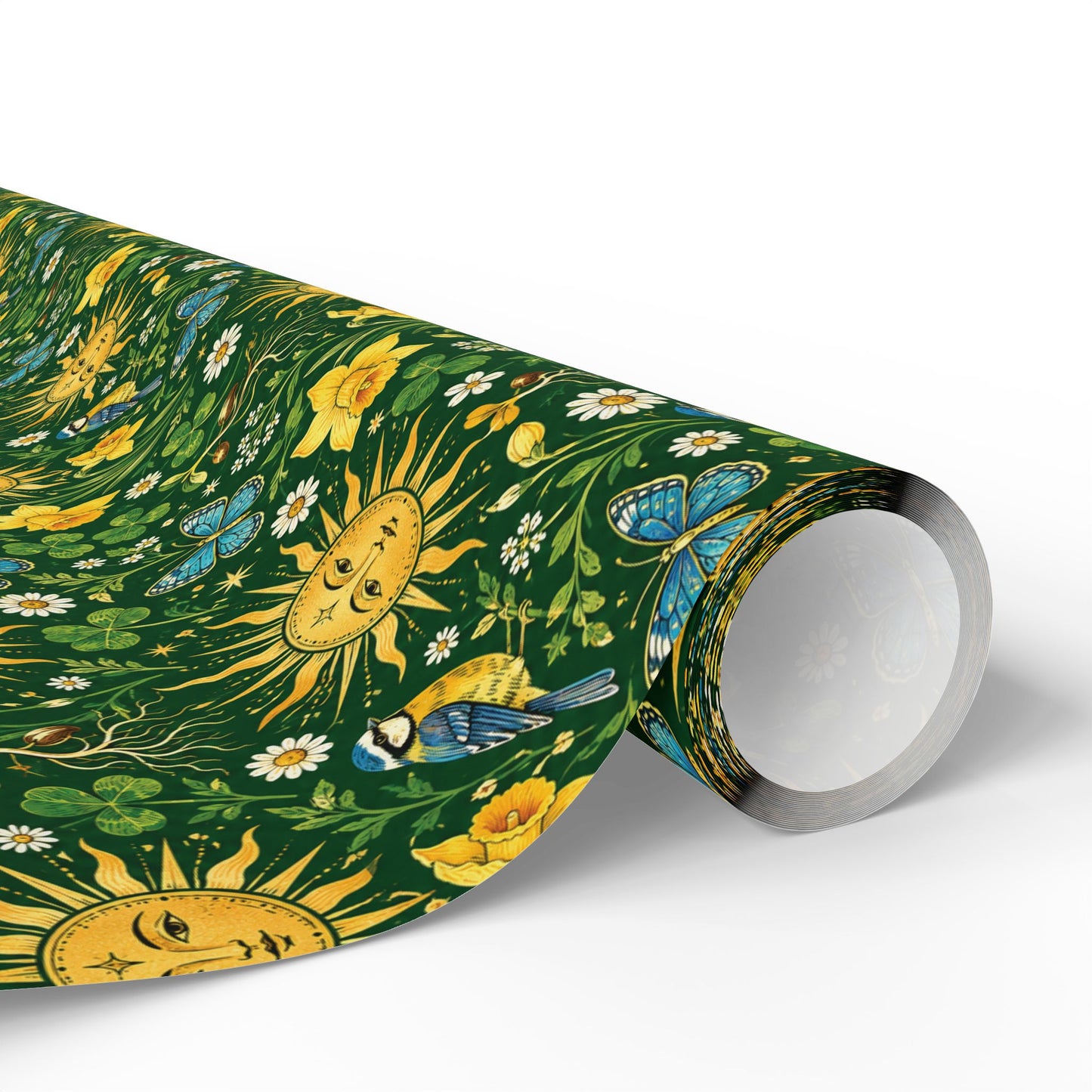 Ostara Golden Sun & Spring Meadow Wrapping Paper