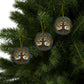 Tree of Life Pagan Wiccan Yule Holiday Decor, Ceramic Ornaments, 2-Side Print, (1pc, 3pcs, 5pcs, 10pcs) - Tree Hanging Ornaments, - Divine Mystic Moons