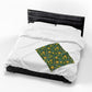 Ostara Sun & Daffodil Velveteen Plush Blanket – Lightweight Green Witch Spring Throw