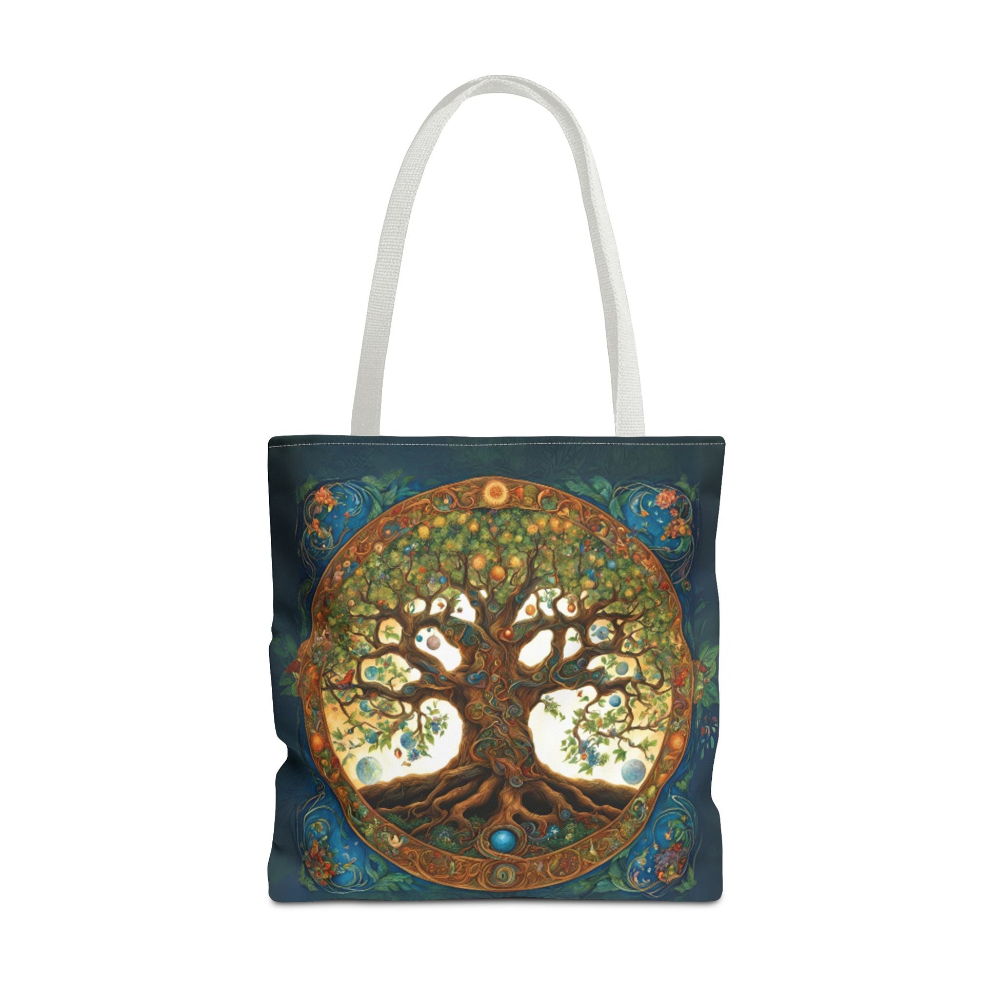 Tree of Life Witches Tote Bag - Witchy Witchcraft Wicca Eco-Friendly Shopper, Spell Book Accessories, Halloween Gift, Reusable - Divine Mystic Moons