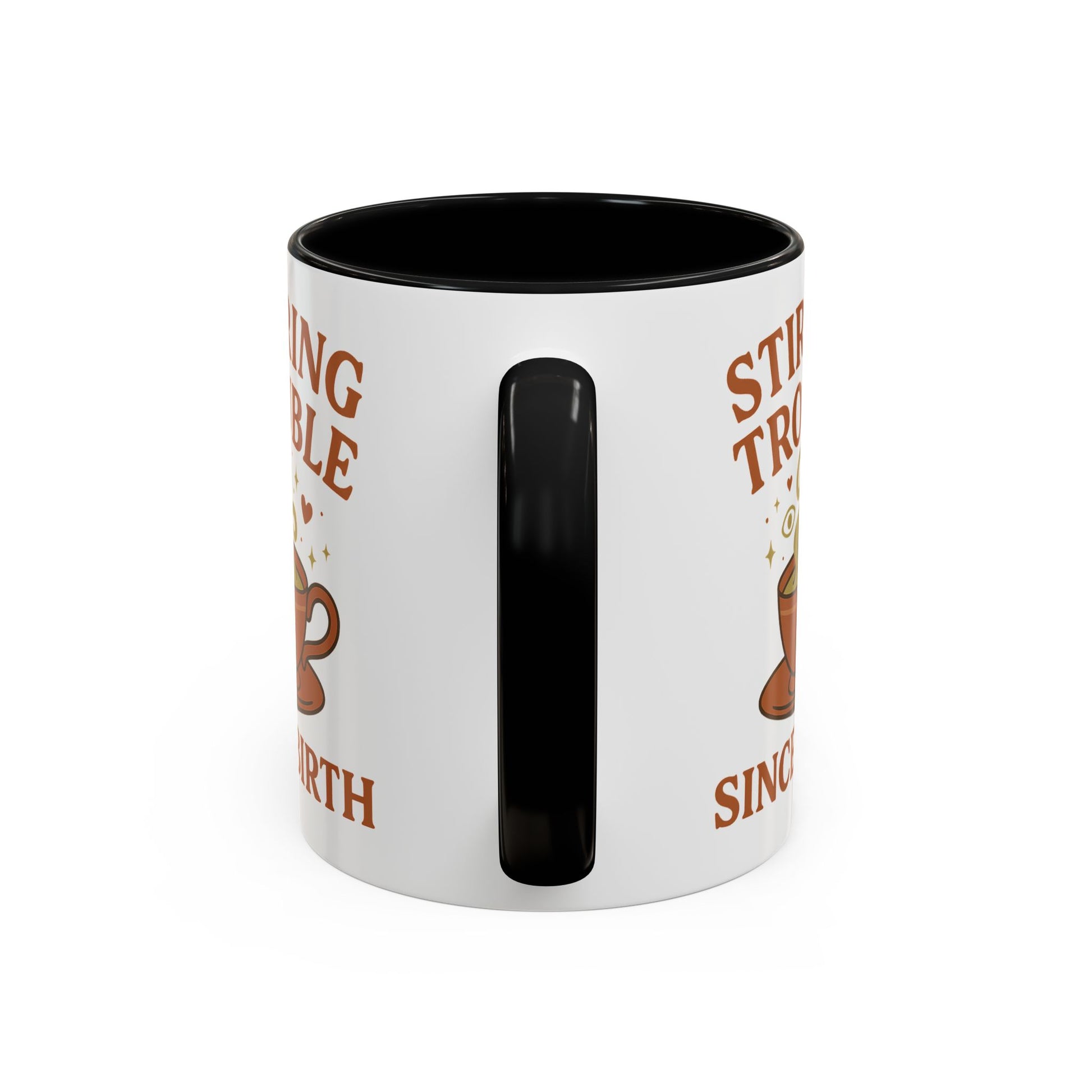 Stirring Trouble Since Birth Mug | Funny Witch Mug | Whimsical Witchcore Coffee Cup | Earth Tone Aesthetic | DivineMysticMoons Gift - Divine Mystic Moons