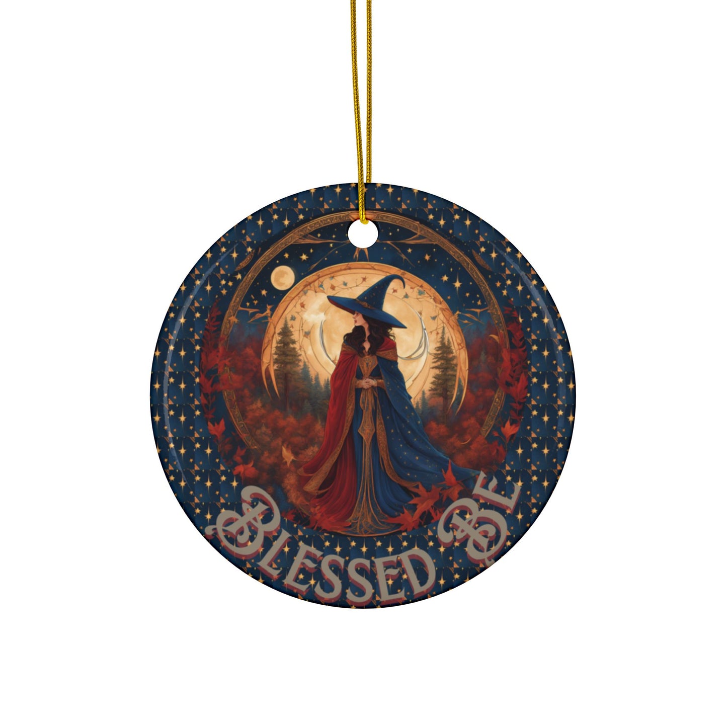 Magical Blessings Ceramic Ornaments, Witchy Home Decor, Yule Ornaments, Altar Decor, Gift for Halloween, Pagan Celebrations - Divine Mystic Moons