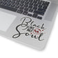 Black Like My Soul Skull Design, Perfect for Laptops, Journals, Water Bottles, Gifts, Gothic Kiss-Cut Stickers - Divine Mystic Moons