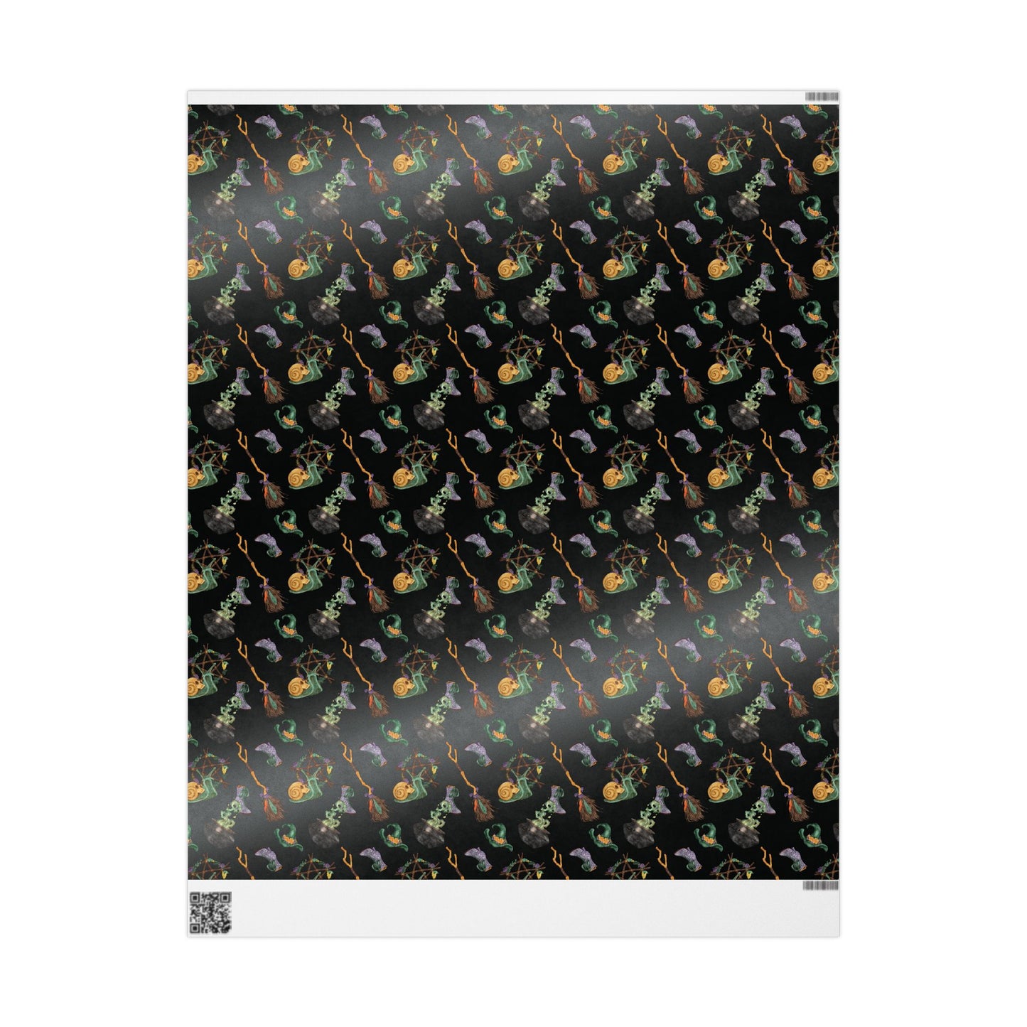 Midnight Witch Hat & Cauldron Wrapping Paper