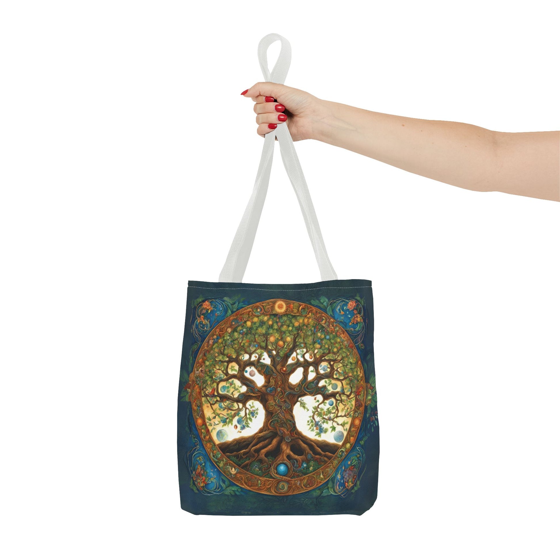Tree of Life Witches Tote Bag - Witchy Witchcraft Wicca Eco-Friendly Shopper, Spell Book Accessories, Halloween Gift, Reusable - Divine Mystic Moons