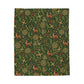 Imbolc Brigid’s Cross Velveteen Plush Blanket – Lightweight Celtic Stag Throw