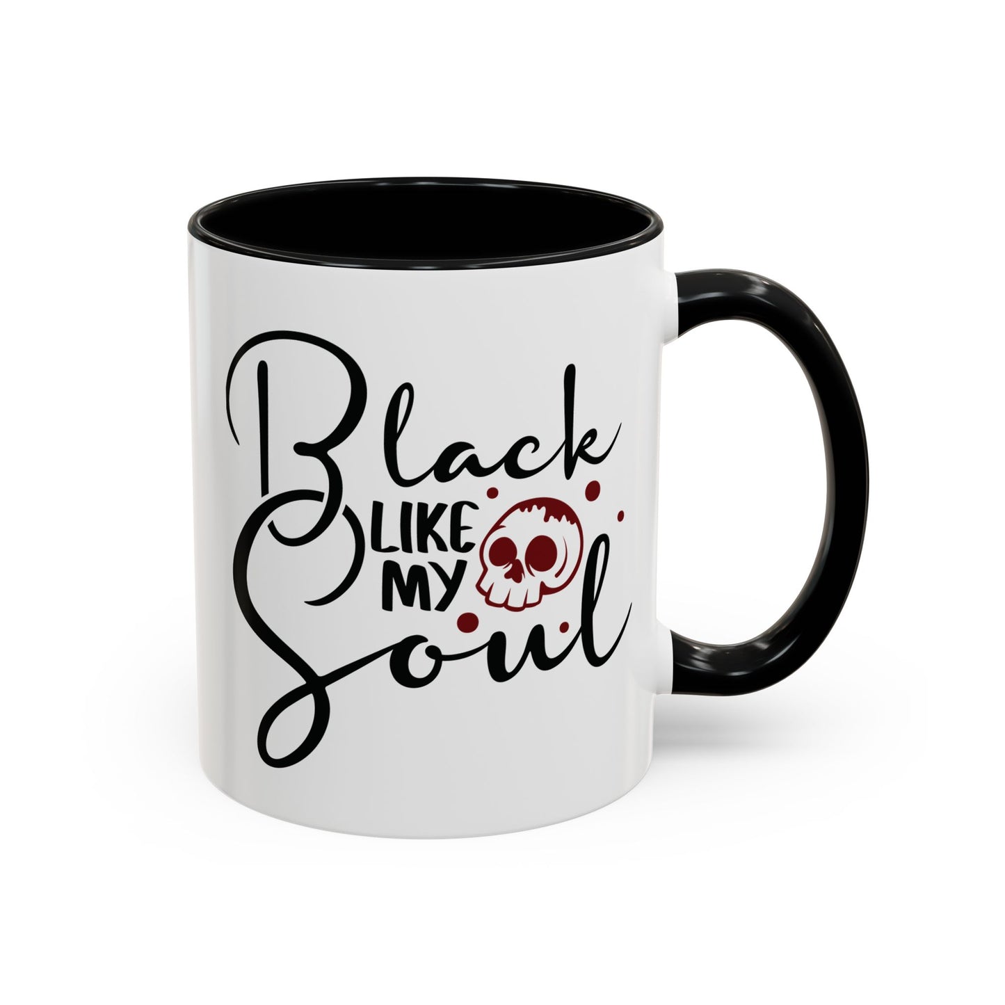 Gothic Coffee Mug, Perfect Gift for Dark Aesthetic Lovers, Unique Kitchen Decor, Halloween or Everyday Use, Black Like My Soul - Divine Mystic Moons