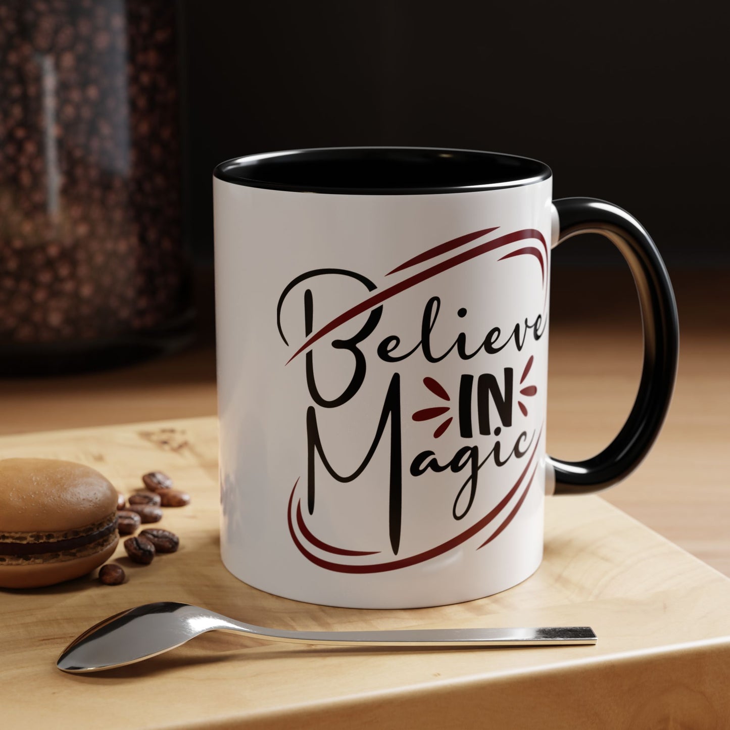 Believe in Magic Coffee Mug, Motivational Mug, Inspirational Gift, Unique Drinking Mug, Coffee Lover's Gift - Divine Mystic Moons