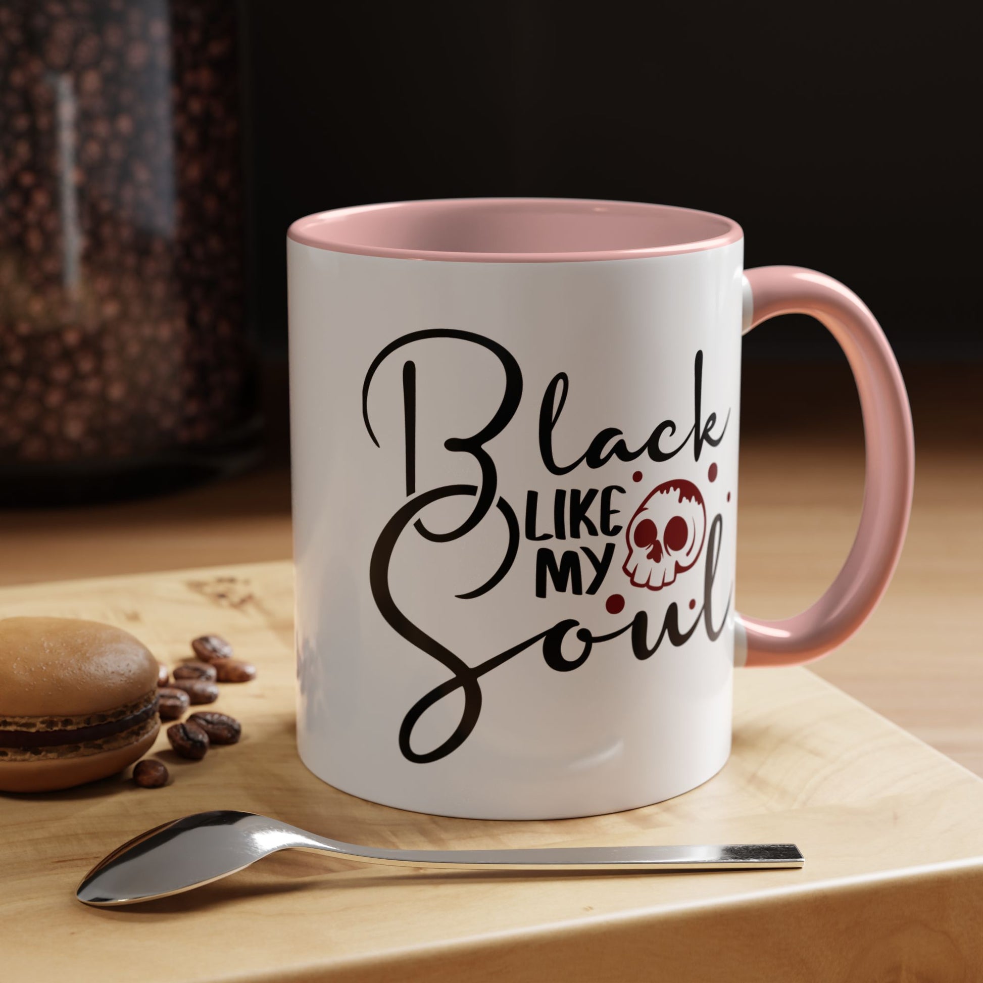 Gothic Coffee Mug, Perfect Gift for Dark Aesthetic Lovers, Unique Kitchen Decor, Halloween or Everyday Use, Black Like My Soul - Divine Mystic Moons