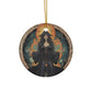 Mystical Witch Ceramic Ornaments - Enchanting Home Decor, Perfect for Halloween, Yule, Spiritual Celebrations, Magical Gift Ideas - Divine Mystic Moons