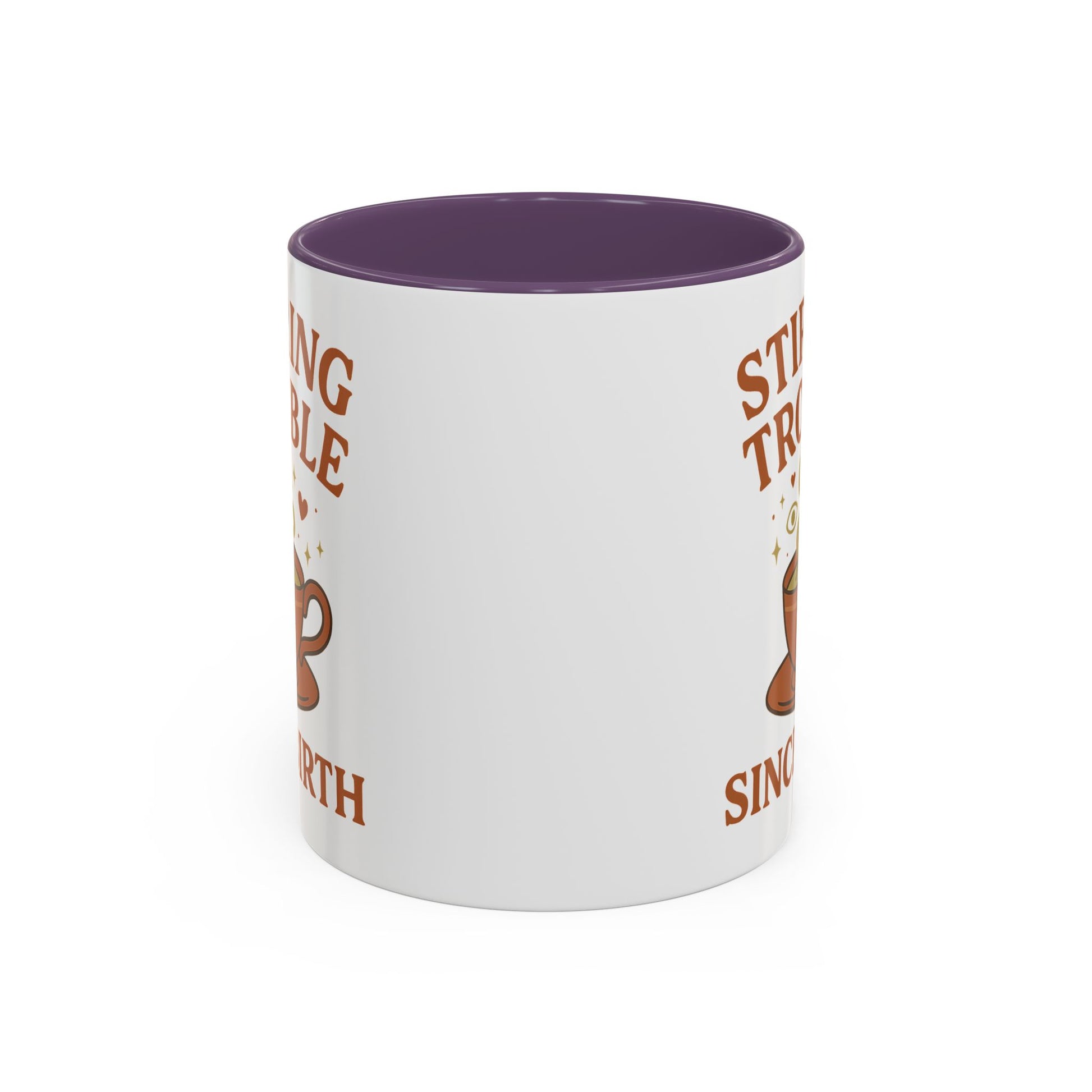 Stirring Trouble Since Birth Mug | Funny Witch Mug | Whimsical Witchcore Coffee Cup | Earth Tone Aesthetic | DivineMysticMoons Gift - Divine Mystic Moons