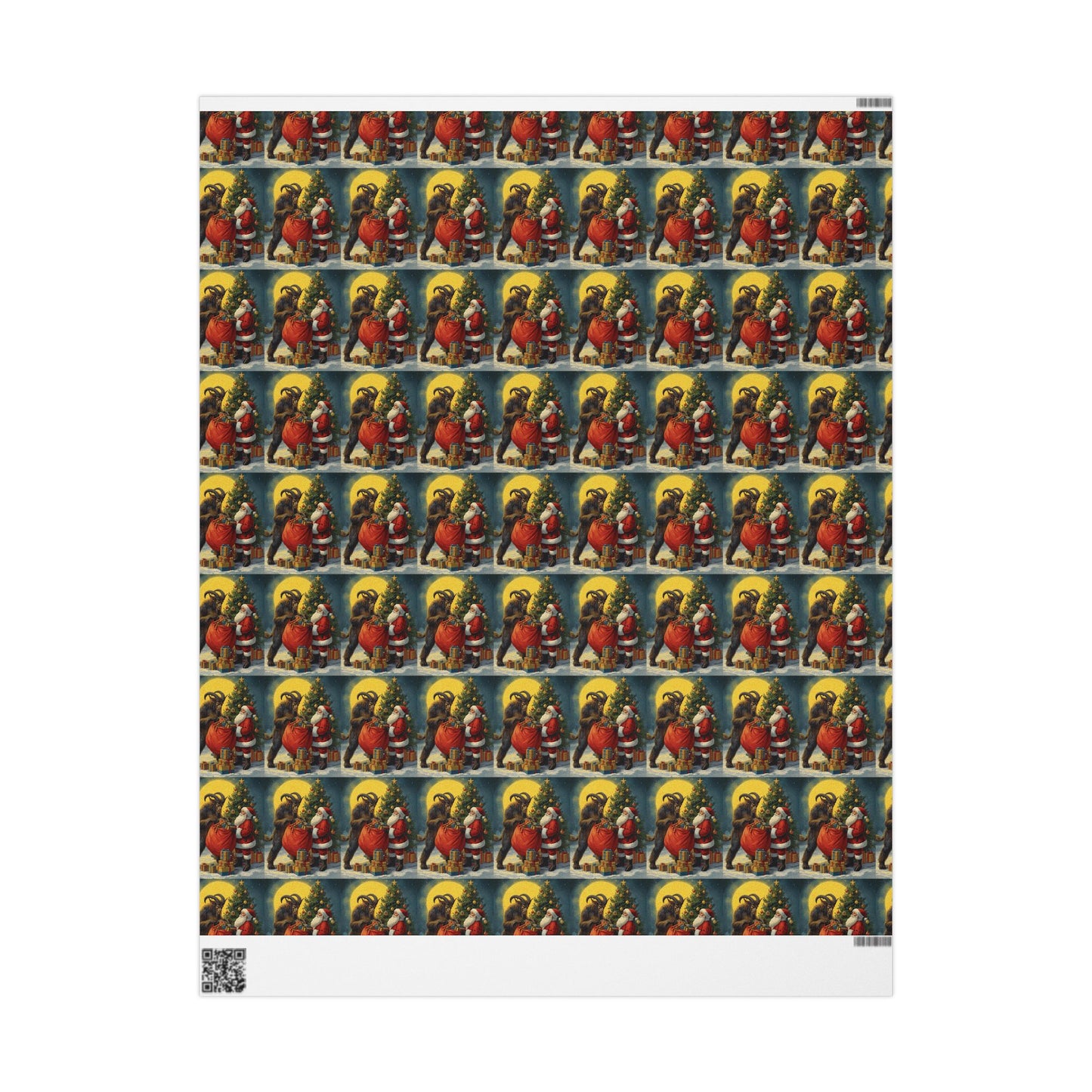 Krampus & Santa Winter Folklore Wrapping Paper