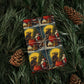 Krampus & Santa Winter Folklore Wrapping Paper
