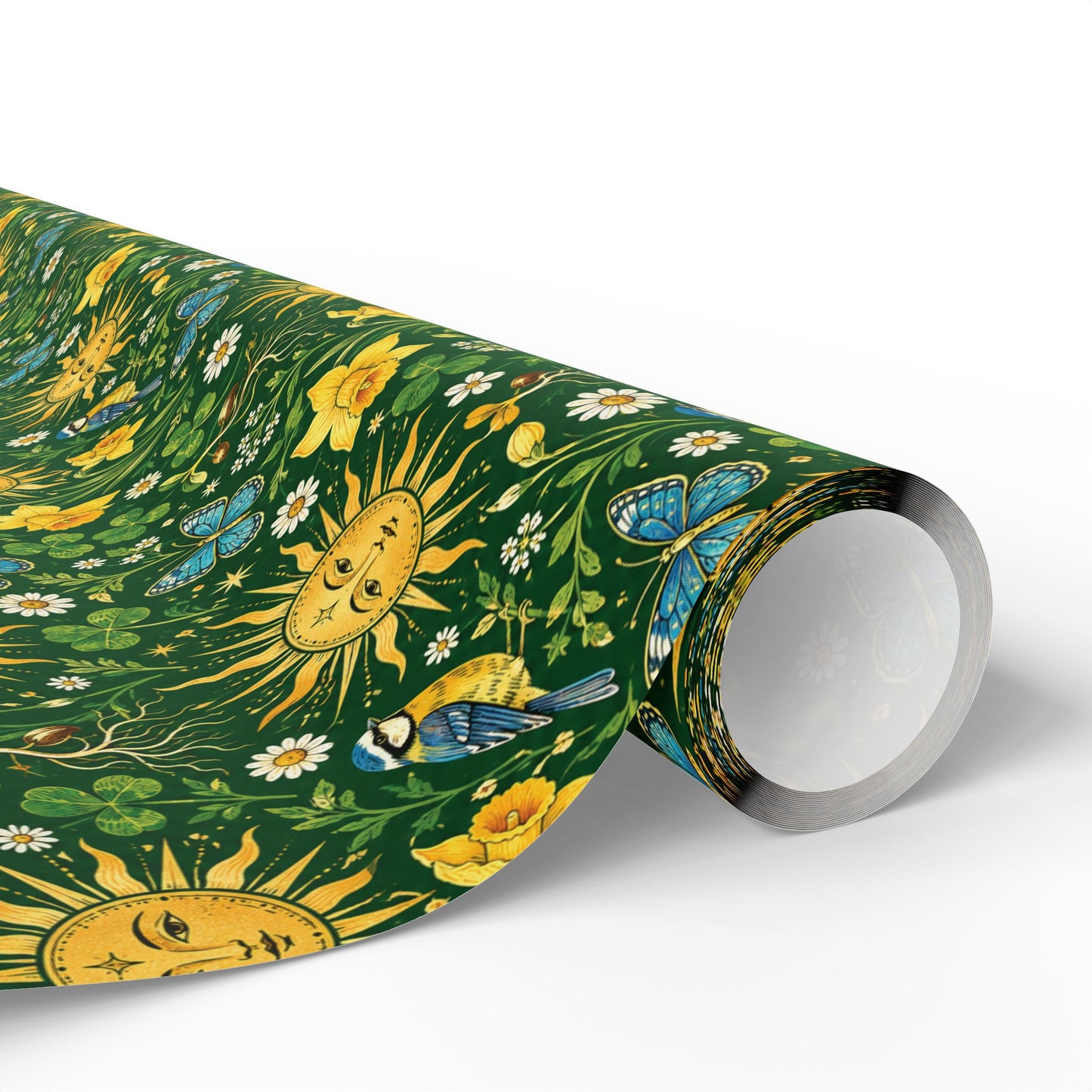 Ostara Golden Sun & Spring Meadow Wrapping Paper