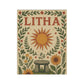 Litha Summer Solstice Banner Sun and Sunflowers Pagan Altar Decor, Sabbat Wall Hanging, Wheel of the Year Wiccan Celebration Art - Divine Mystic Moons