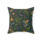 Beltane Fairy & Dragonfly Faux Suede Pillow | Enchanted Woodland Pagan Decor