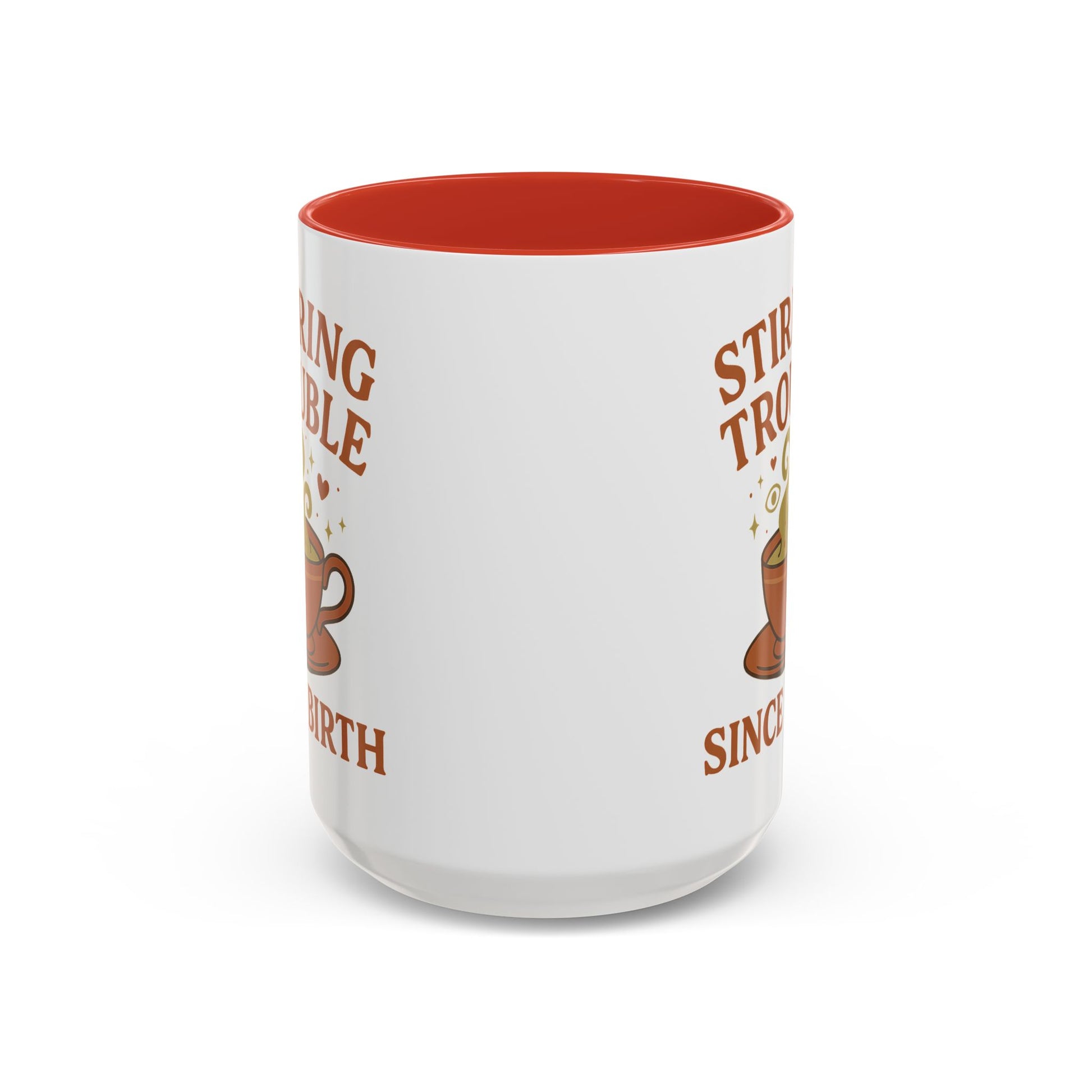 Stirring Trouble Since Birth Mug | Funny Witch Mug | Whimsical Witchcore Coffee Cup | Earth Tone Aesthetic | DivineMysticMoons Gift - Divine Mystic Moons