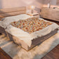 Lughnasadh Wheat & Corn Dolly Velveteen Plush Blanket – Lightweight Lammas Harvest Throw