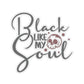 Black Like My Soul Skull Design, Perfect for Laptops, Journals, Water Bottles, Gifts, Gothic Kiss-Cut Stickers - Divine Mystic Moons