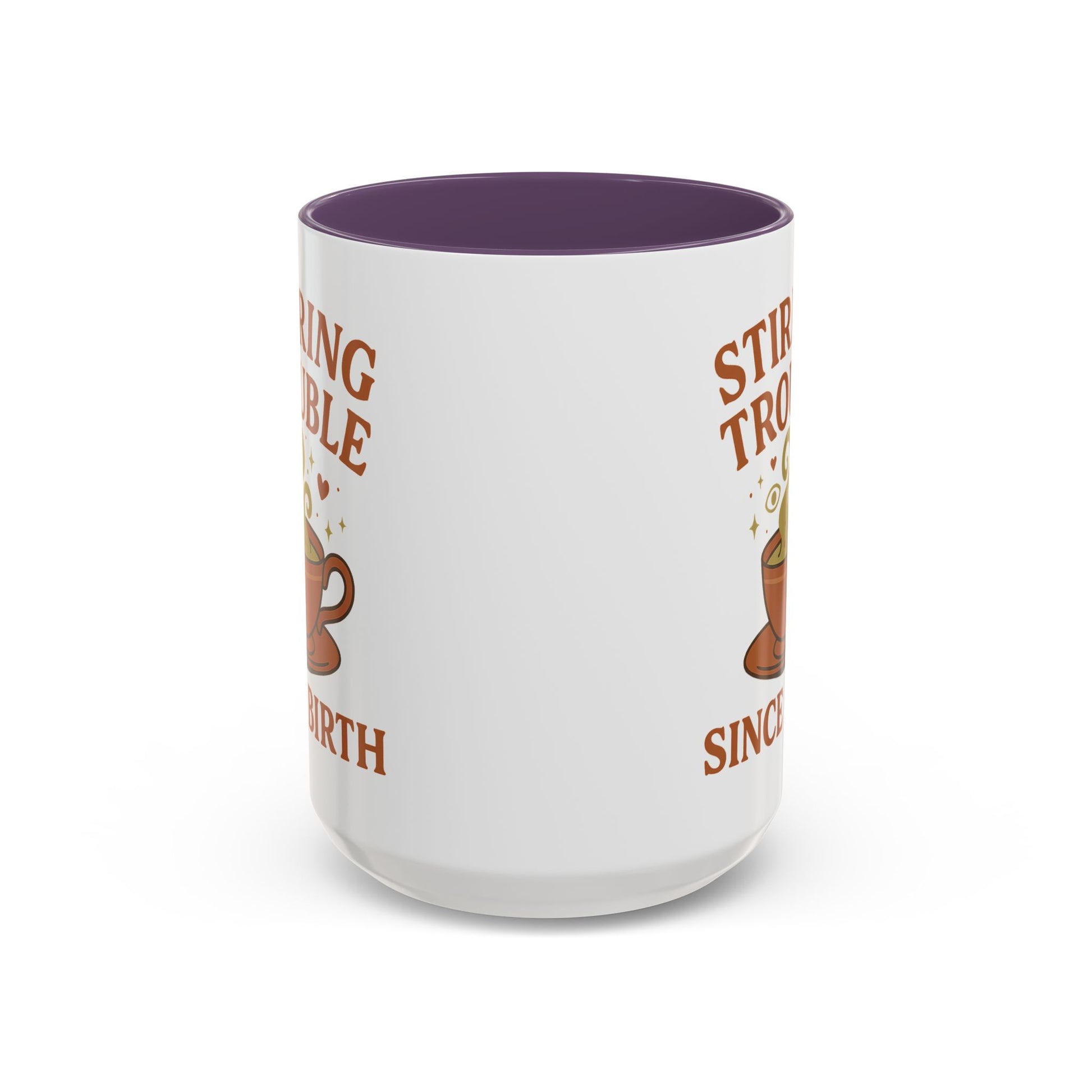 Stirring Trouble Since Birth Mug | Funny Witch Mug | Whimsical Witchcore Coffee Cup | Earth Tone Aesthetic | DivineMysticMoons Gift - Divine Mystic Moons