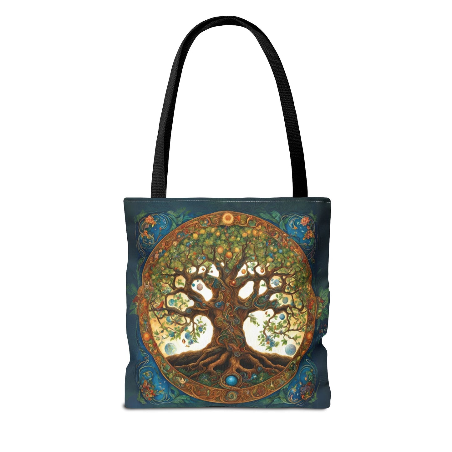 Tree of Life Witches Tote Bag - Witchy Witchcraft Wicca Eco-Friendly Shopper, Spell Book Accessories, Halloween Gift, Reusable - Divine Mystic Moons