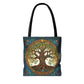 Tree of Life Witches Tote Bag - Witchy Witchcraft Wicca Eco-Friendly Shopper, Spell Book Accessories, Halloween Gift, Reusable - Divine Mystic Moons