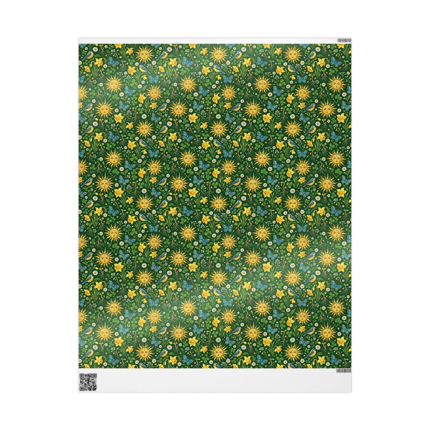 Ostara Golden Sun & Spring Meadow Wrapping Paper