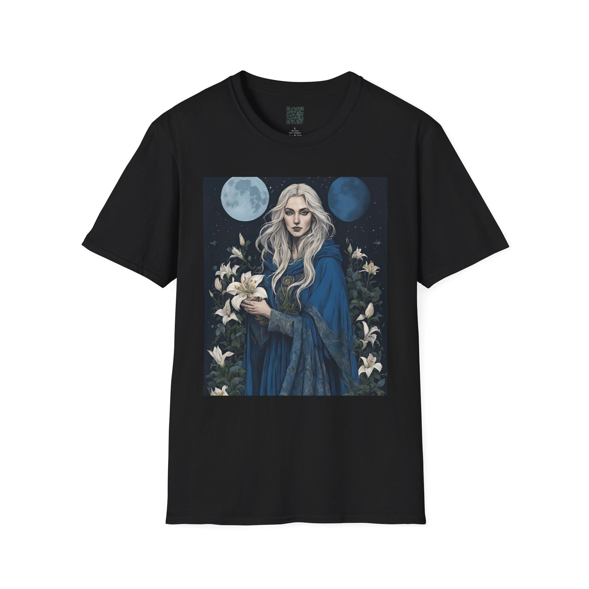 Mystical Moon Goddess T-Shirt, Celestial Art Tee, Witchy Fashion, Gift for Her, Witchy Aesthetic, Occult Apparel - Divine Mystic Moons