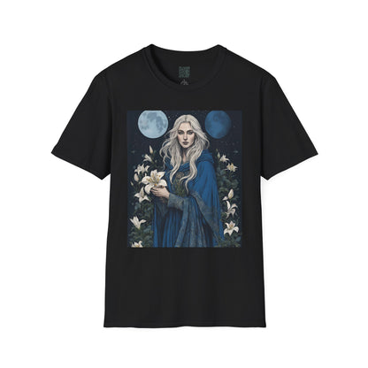 Mystical Moon Goddess T-Shirt, Celestial Art Tee, Witchy Fashion, Gift for Her, Witchy Aesthetic, Occult Apparel - Divine Mystic Moons