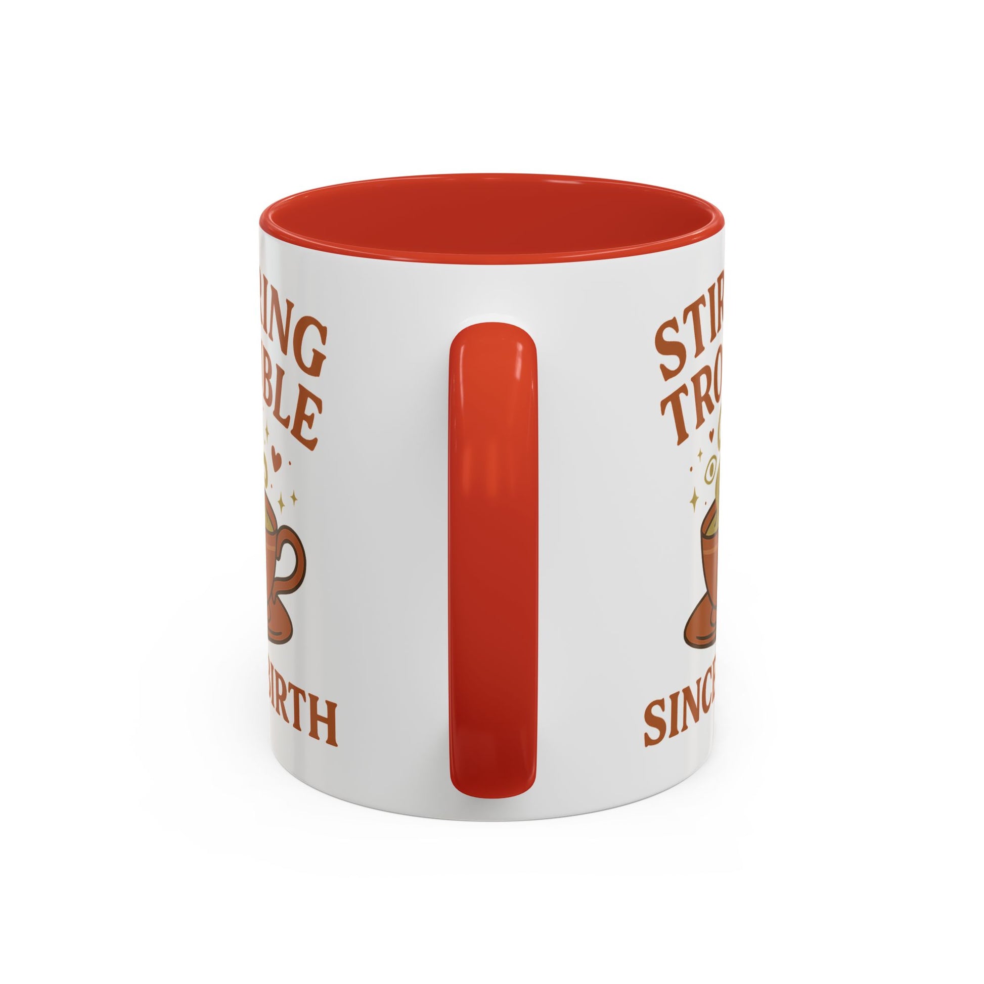 Stirring Trouble Since Birth Mug | Funny Witch Mug | Whimsical Witchcore Coffee Cup | Earth Tone Aesthetic | DivineMysticMoons Gift - Divine Mystic Moons