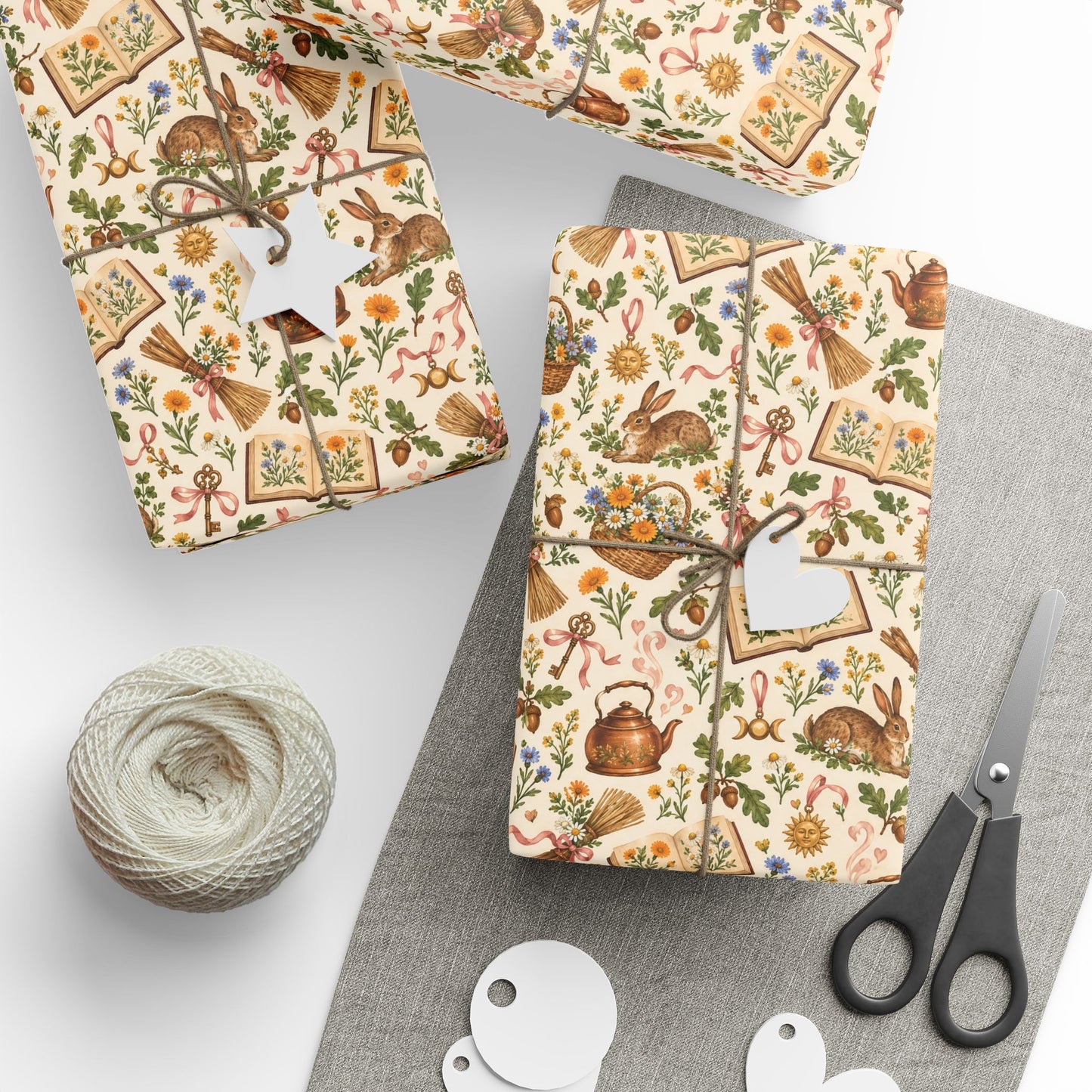 Cottage Witch Hare & Herbal Magic Wrapping Paper