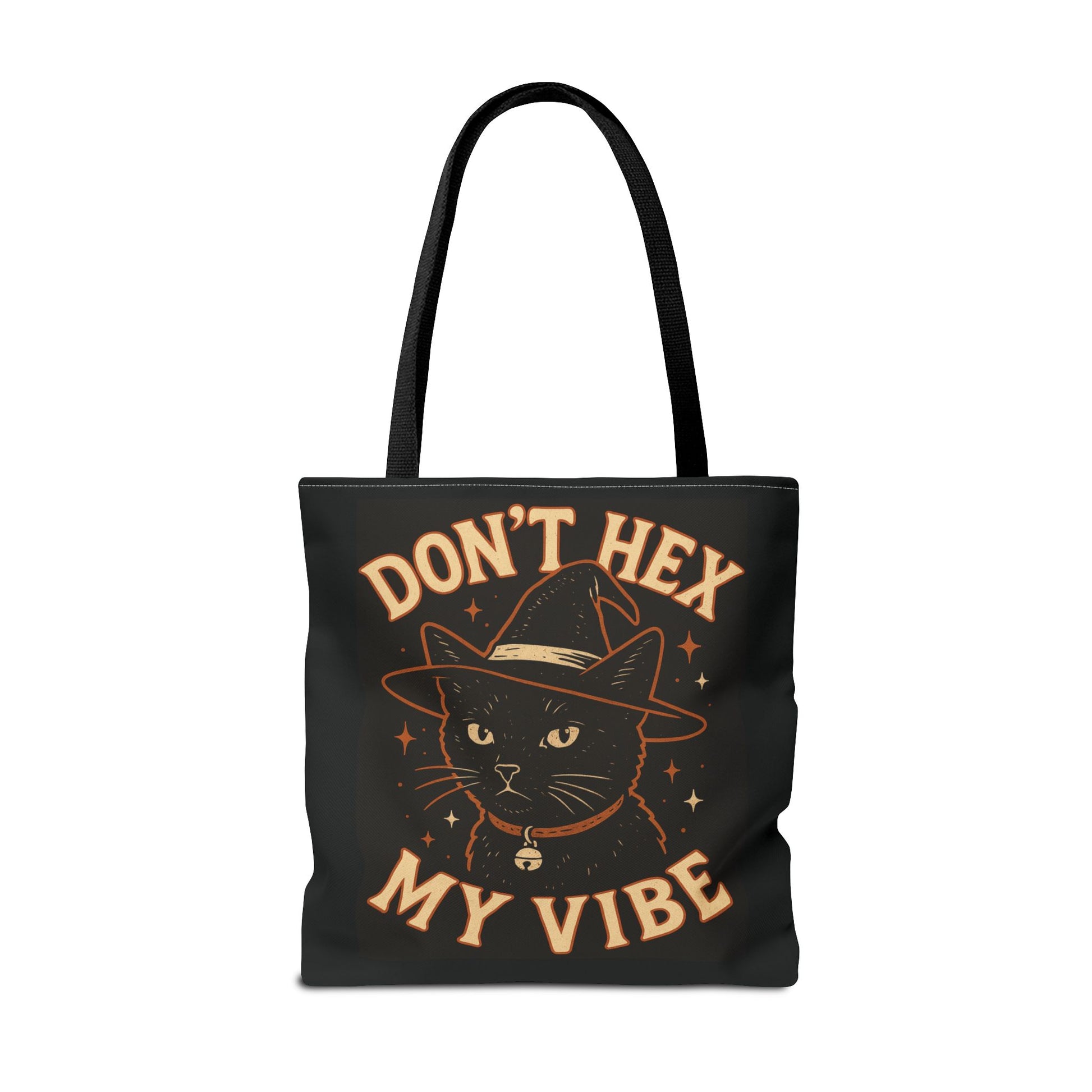 Dont Hex My Vibe Tote Bag Witchy Black Cat Bag, Funny Goth Witch Gift, Halloween Spellcaster Purse, Sarcastic Occult Accessory - Divine Mystic Moons
