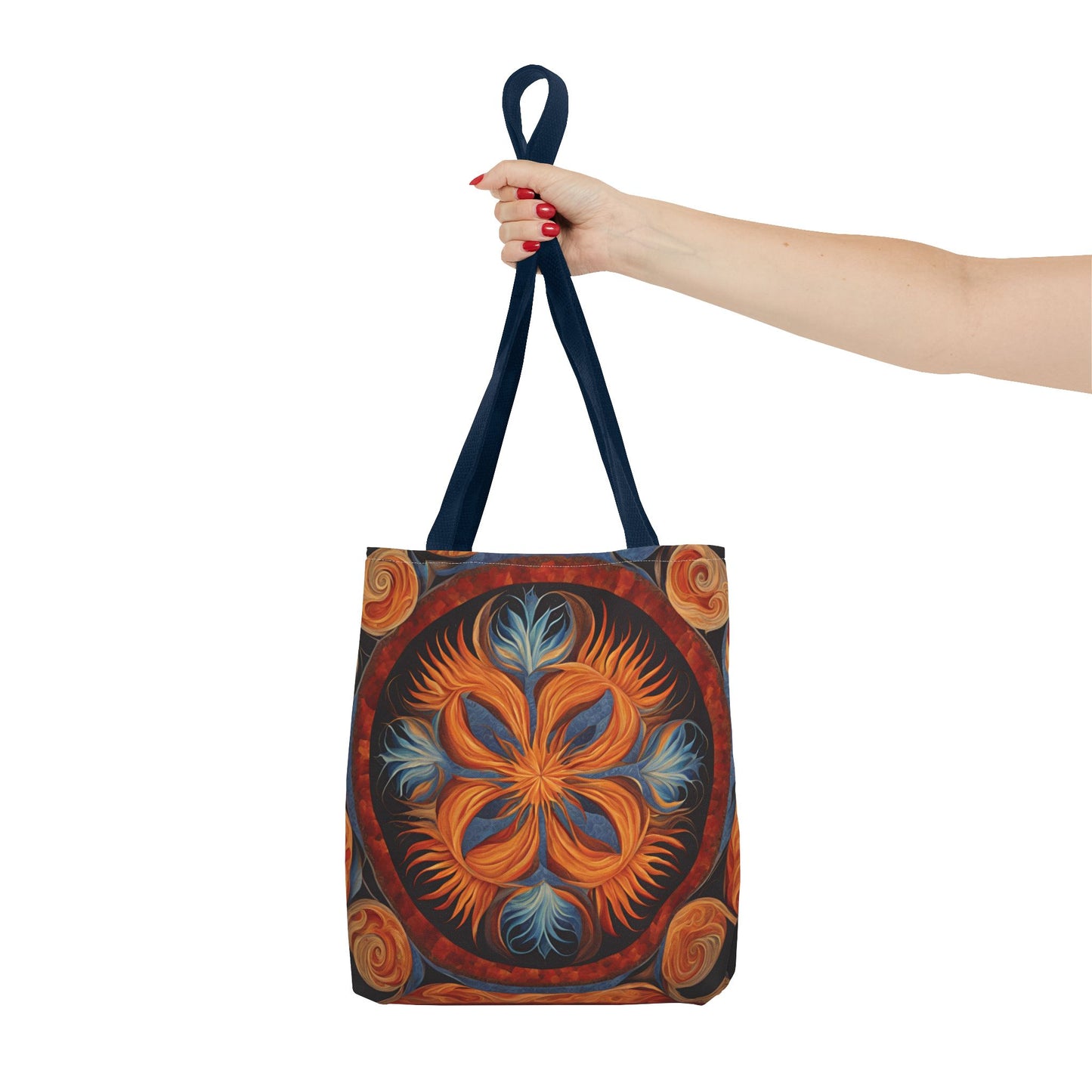 Vibrant Floral Tote Bag, Bohemian Style Handbag, Eco-Friendly Shopping Bag, Art Inspired Gift, Summer Festival Accessory - Divine Mystic Moons