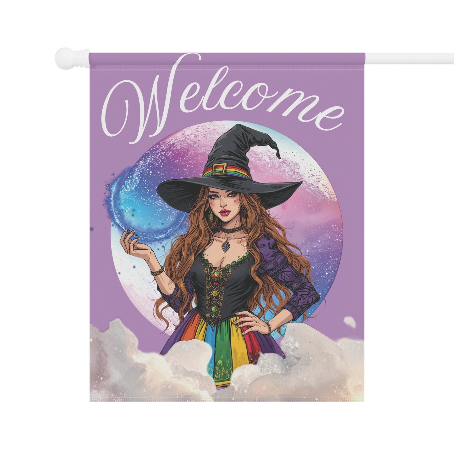 Rainbow Magic Witch Welcome Garden Flag