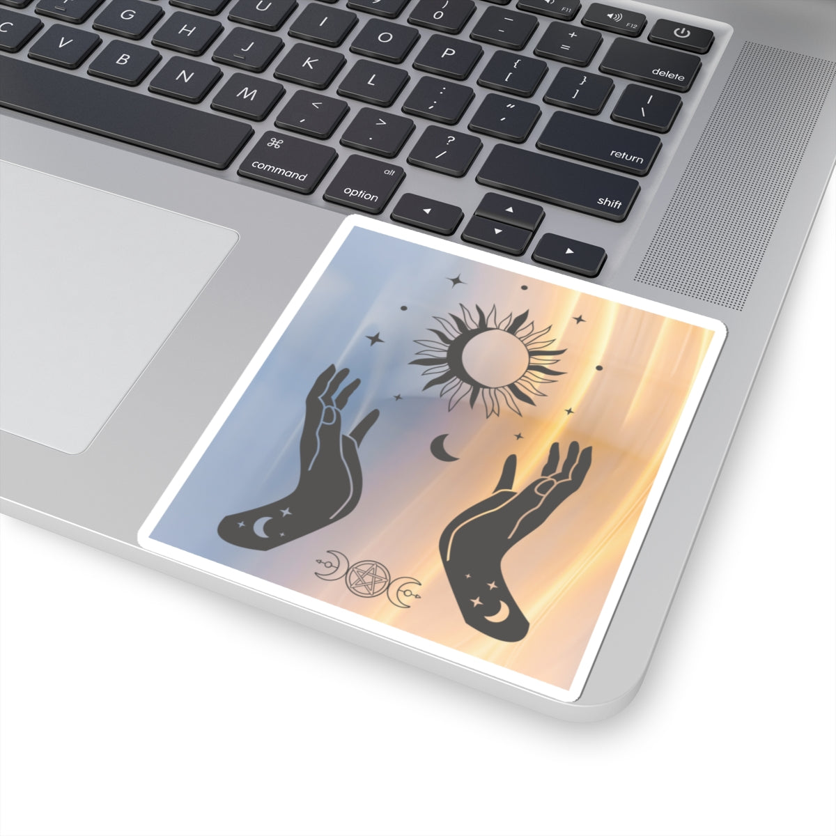 Stickers, Witch Hands Sun Moon Phases Mystical Art, Laptop Decal, Water Bottle Sticker, Planner Decor, Halloween Decorations, Mystical Gift - Divine Mystic Moons