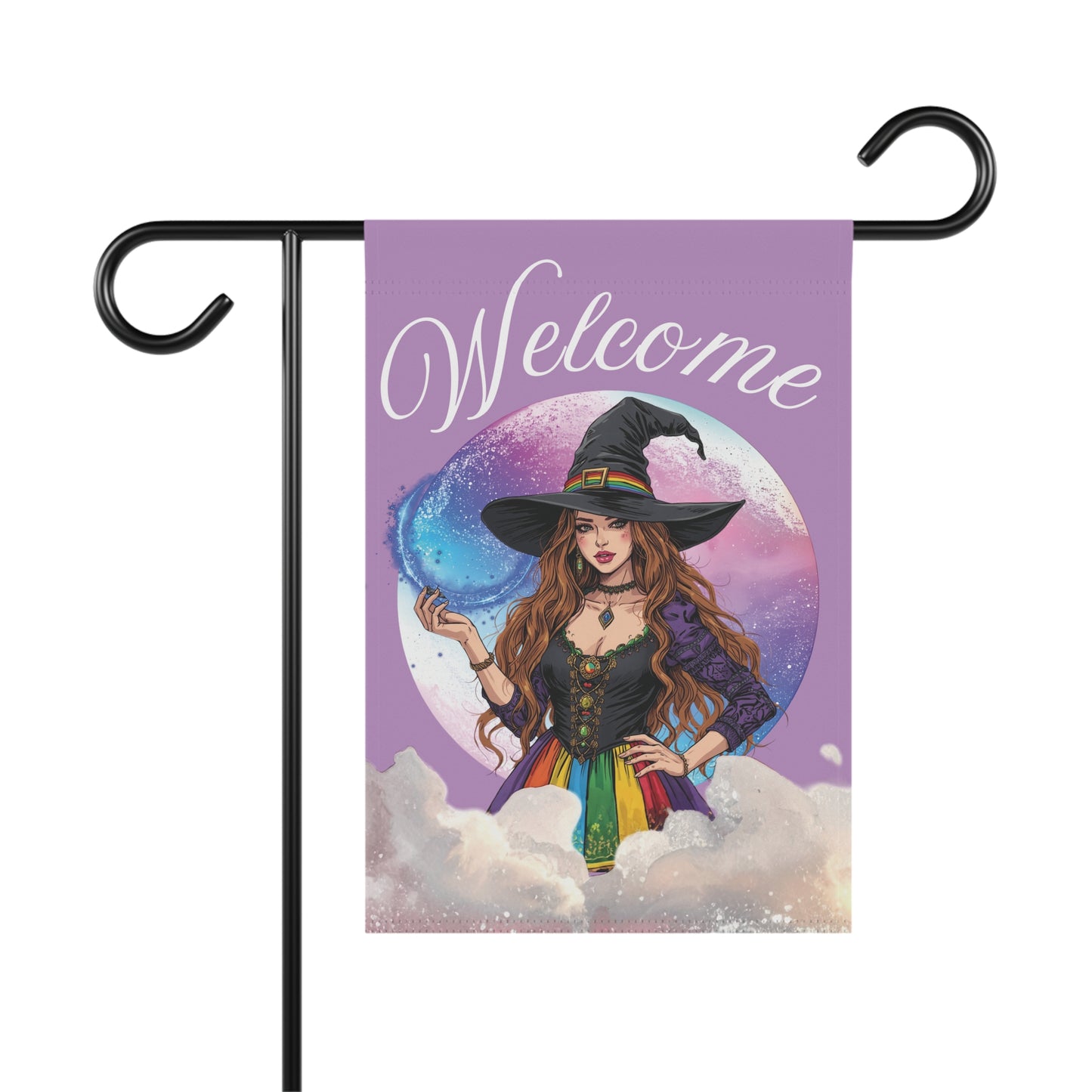 Rainbow Magic Witch Welcome Garden Flag