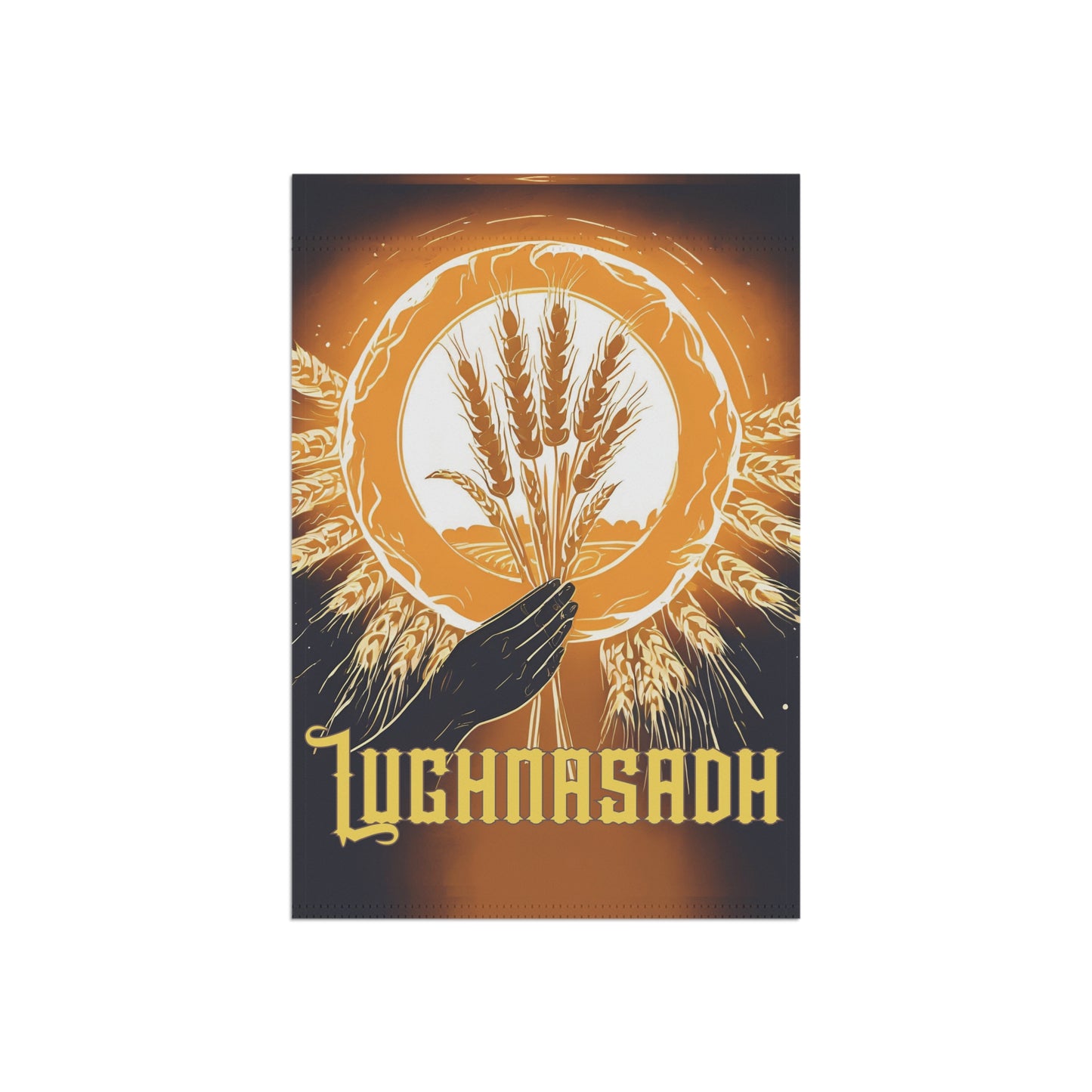 Golden Wheat Lughnasadh Garden Flag