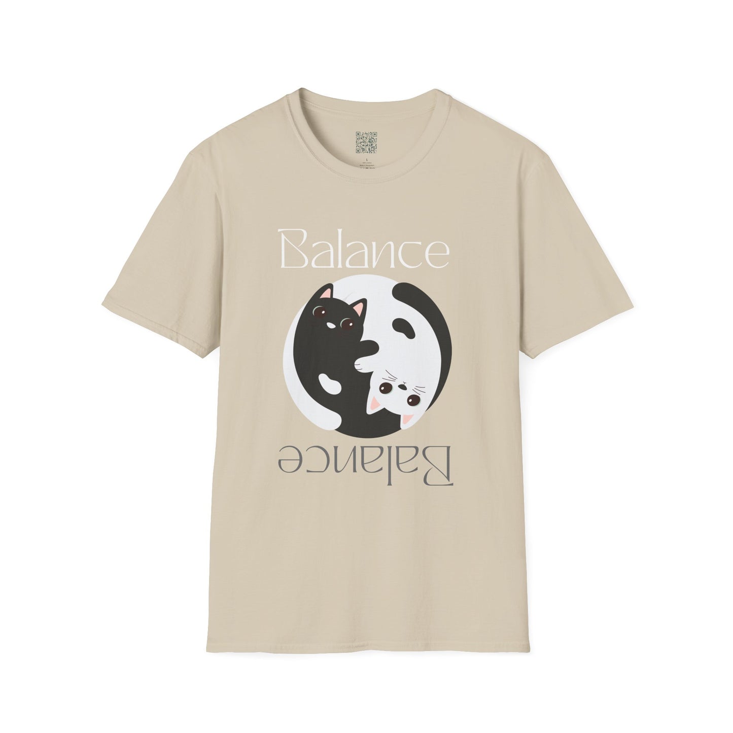 Balance Cats Unisex T-Shirt, Cat Lover Gift, Balance Shirt, Animal Tee, Cute Pet T-Shirt, Zen Style - Divine Mystic Moons