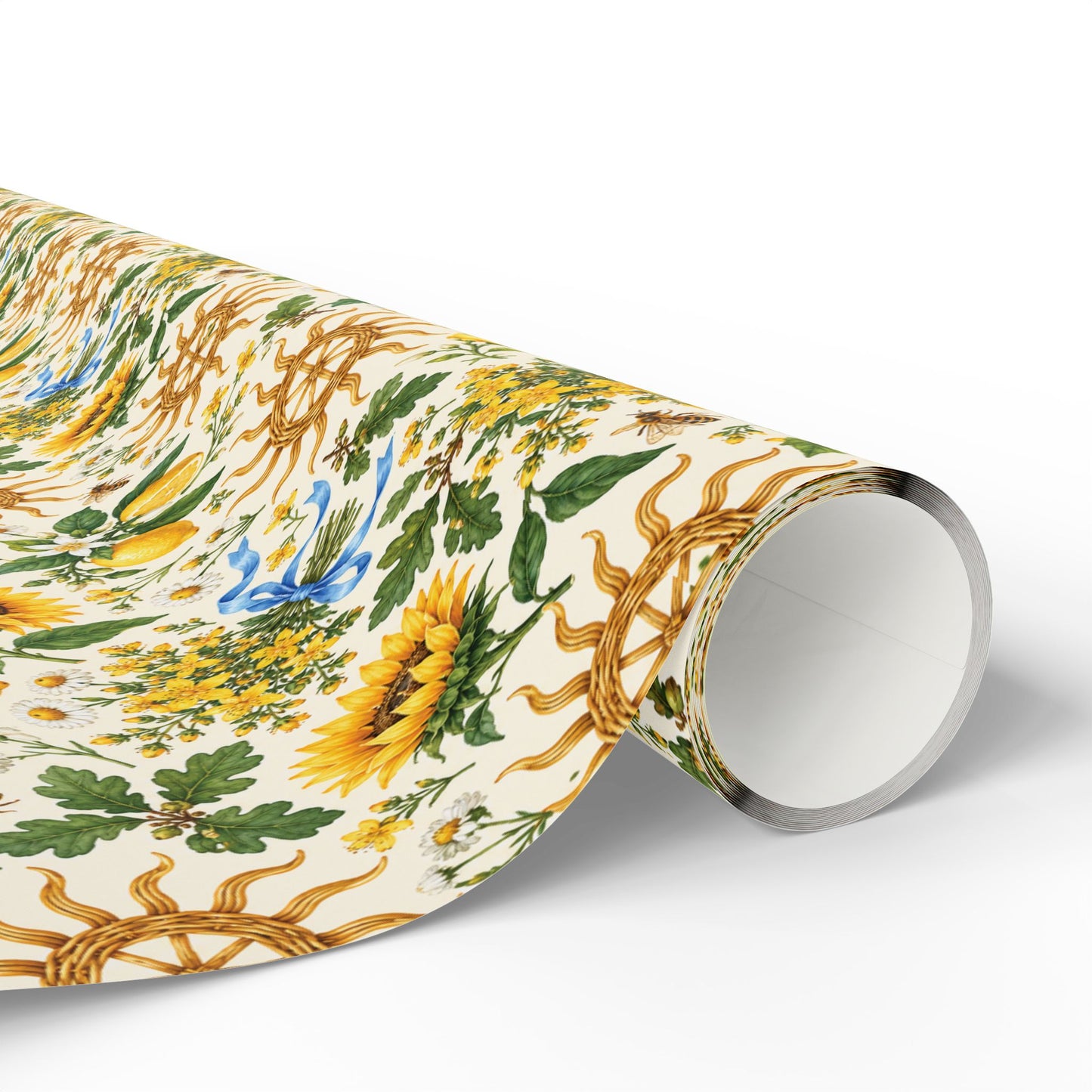 Litha Sunflower & Solstice Wheel Wrapping Paper