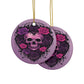 Purple Skull and Roses Holiday Ornament Alter Decor Home Decoration (1pc, 3pcs, 5pcs, 10pcs) - Divine Mystic Moons