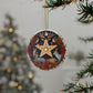 Golden Pentagram & Autumn Woodland Gathering Ornament