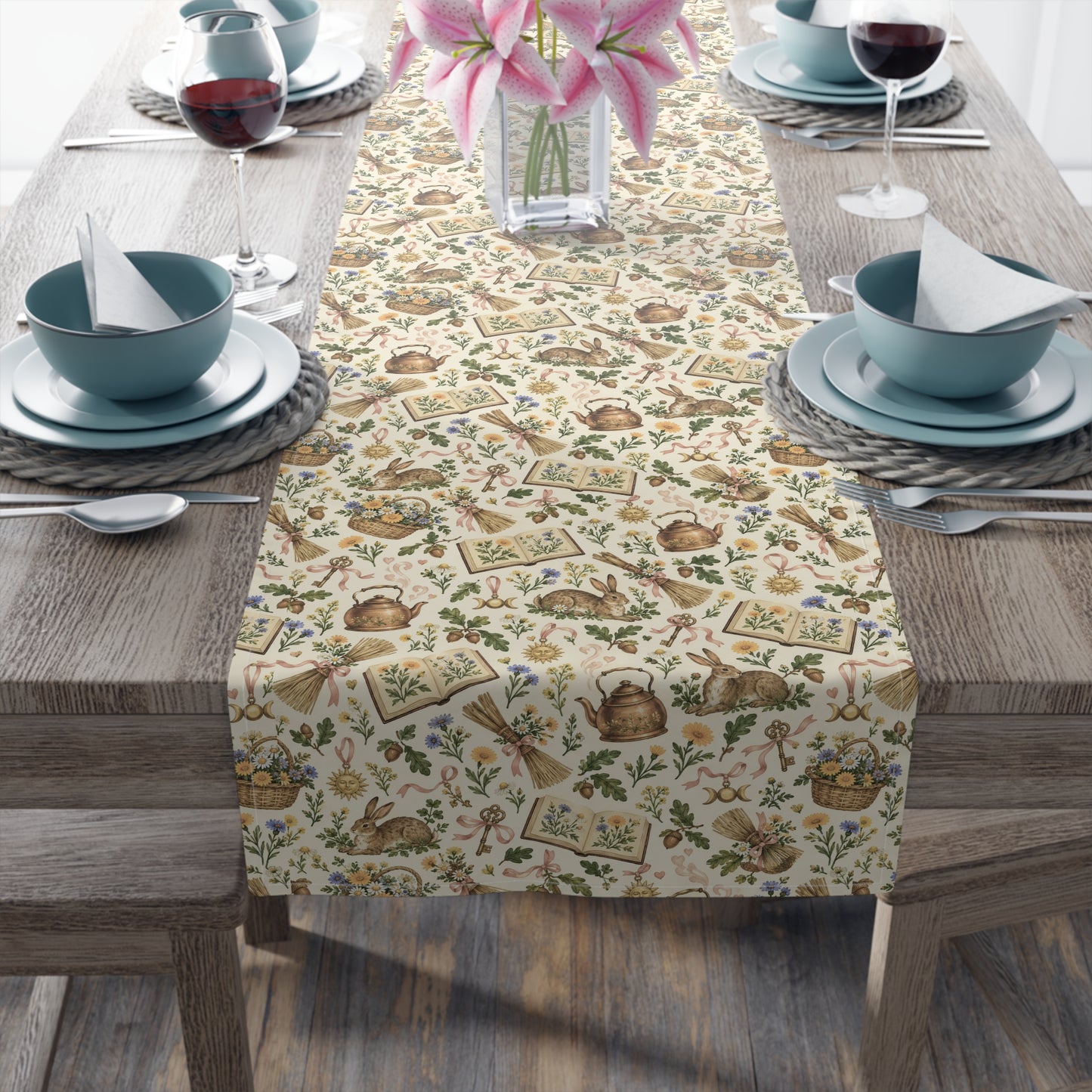Cottage Witch Garden Table Runner