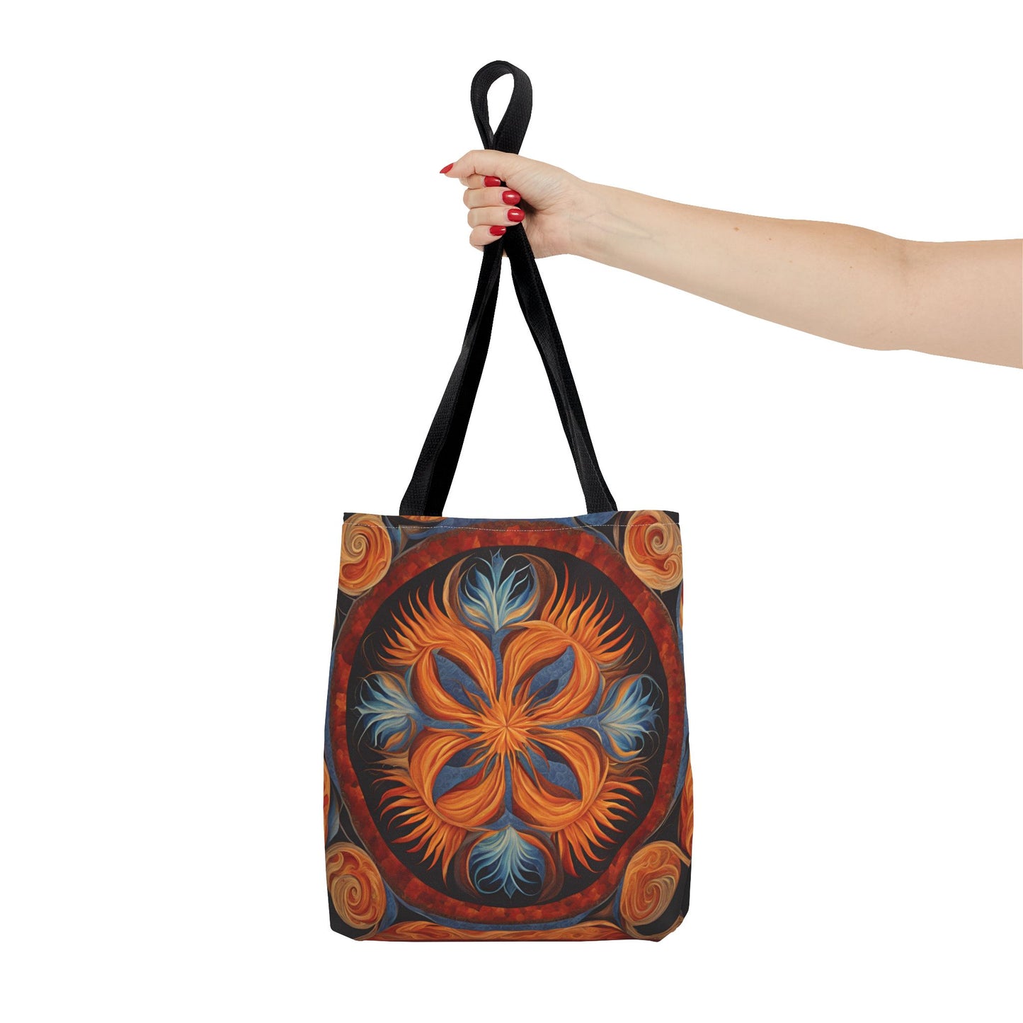 Vibrant Floral Tote Bag, Bohemian Style Handbag, Eco-Friendly Shopping Bag, Art Inspired Gift, Summer Festival Accessory - Divine Mystic Moons