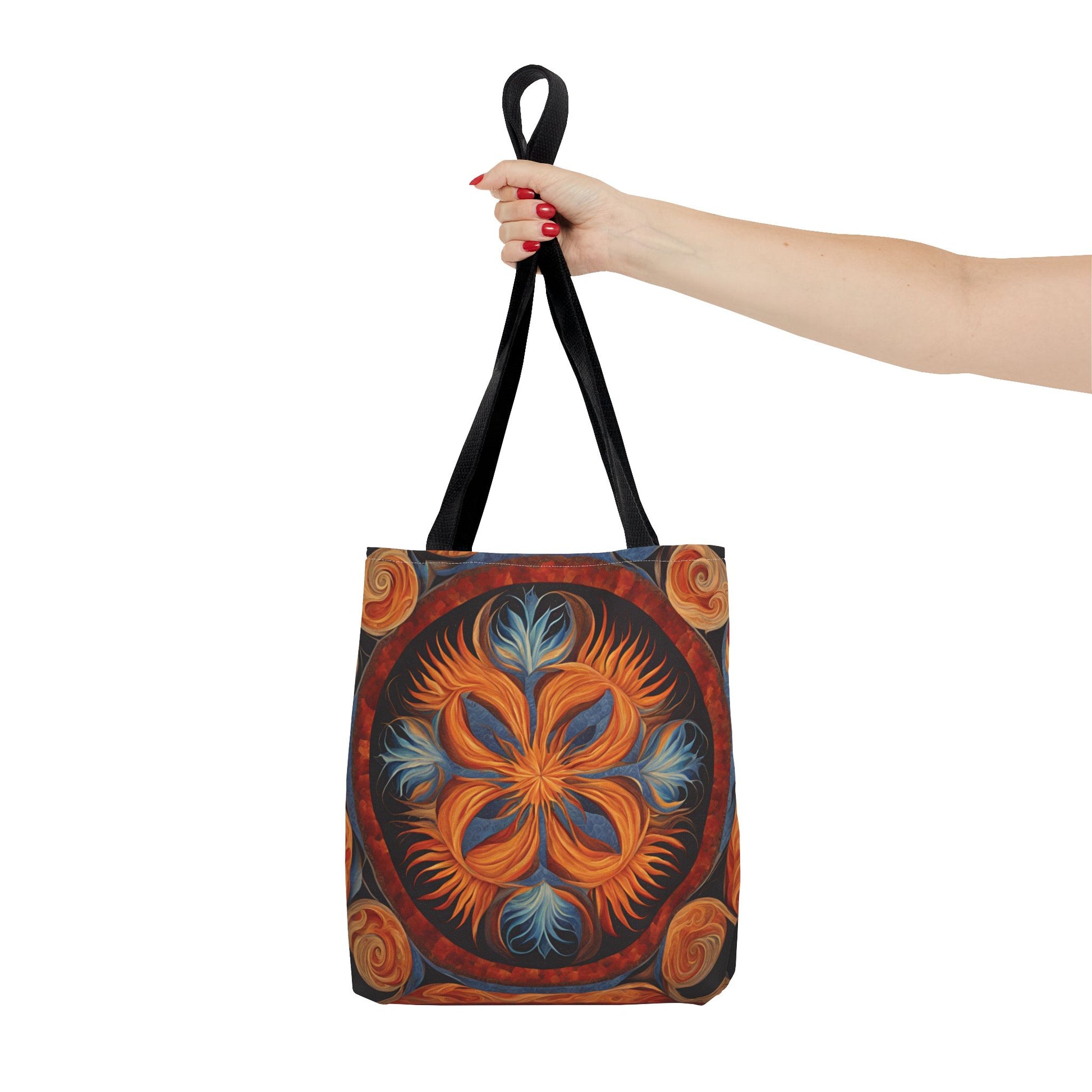 Vibrant Floral Tote Bag, Bohemian Style Handbag, Eco-Friendly Shopping Bag, Art Inspired Gift, Summer Festival Accessory - Divine Mystic Moons