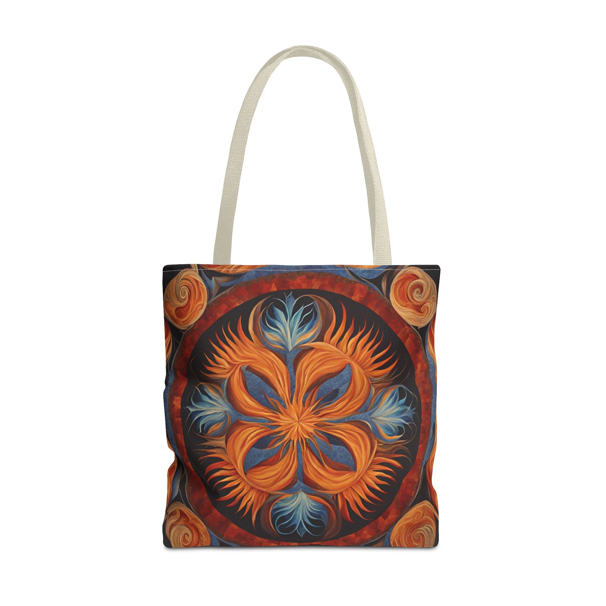 Vibrant Floral Tote Bag, Bohemian Style Handbag, Eco-Friendly Shopping Bag, Art Inspired Gift, Summer Festival Accessory - Divine Mystic Moons